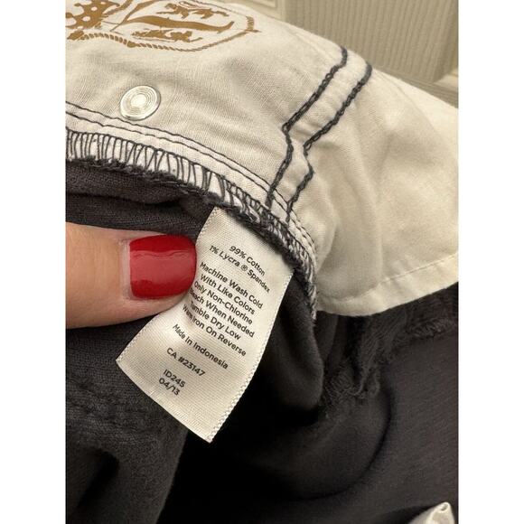 Talbots Pants Womens Sz 8P Five-Pocket Straight Leg Curvy Corduroy Charcoal Gray - Picture 4 of 4